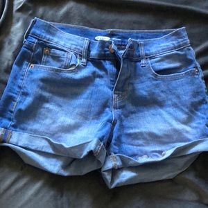 Blue boyfriend shorts